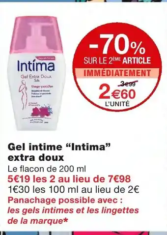 Monoprix Gel intime Intima extra doux offre