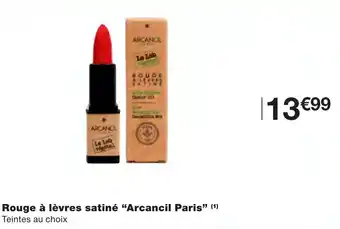 Monoprix Rouge à Lèvres Satiné Arcancil Paris offre