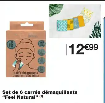 Monoprix Set de 6 carrés demaquillants offre