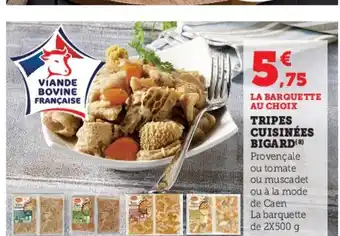 Super U Tripes Cuisinées Bigard offre