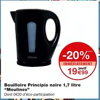 Monoprix Bouilloire Principio noire 1,7 litre offre