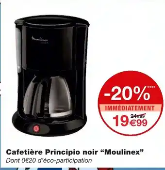 Monoprix Cafetière Principio noir offre