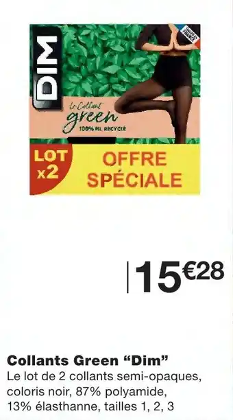 Monoprix Collants Green Dim offre