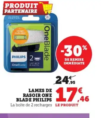 Super U Lames de Rasoir One Blade Philips offre