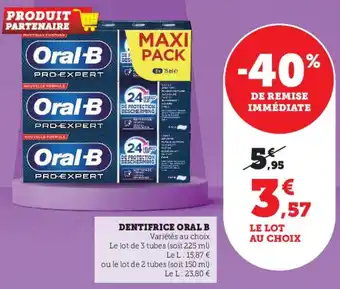 Super U Dentifrice Oral B offre