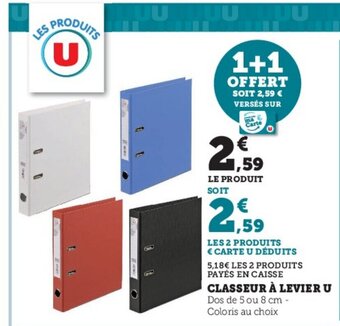 Super U Classeur a Levier U offre