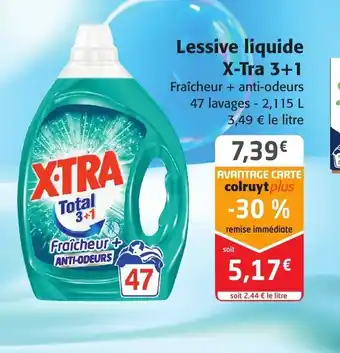 Colruyt Lessive Liquide X-Tra 3+1 offre