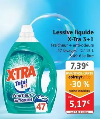 Colruyt Lessive liquide x-tra 3+1 offre
