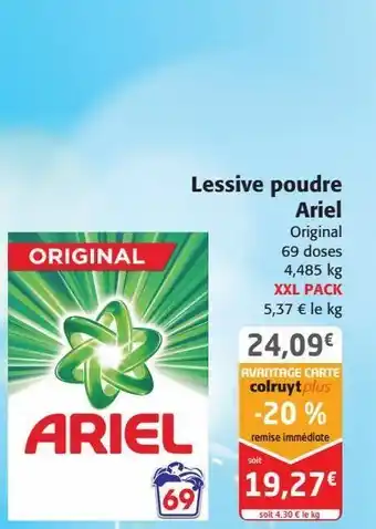 Colruyt Lessive poudre ariel offre