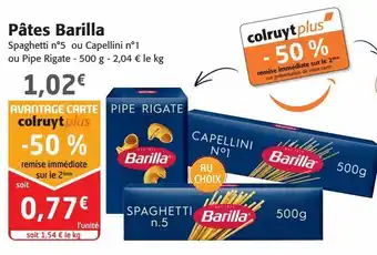 Colruyt Bâtes barilla offre