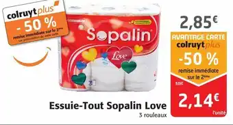 Colruyt Essuie tout sopalin love offre