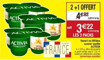 Yaourt au bifidus saveur vanille activia