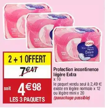 Protection incontinence légère extra