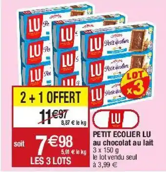 Migros Petit ecolier lu chocolat au lait offre