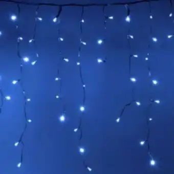 Guirlande led rideaux 140led 220v 3m ip44 8 modes - bleu - silamp