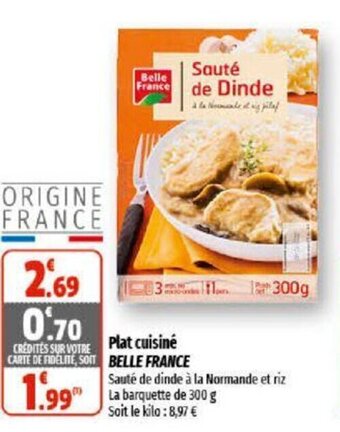Coccinelle Supermarché Plat cuisiné BELLE FRANCE offre