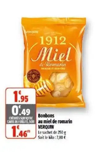 Bonbons au miel de romarin VERQUIN