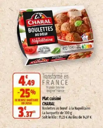 Coccinelle Supermarché Plat cuisiné CHARAL offre