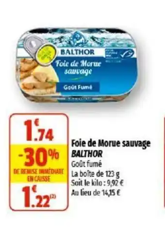 Foie de morue sauvage BALTHOR