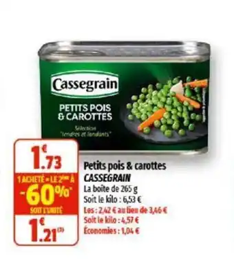 Coccinelle Supermarché Petits pois & carottes CASSEGRAIN offre