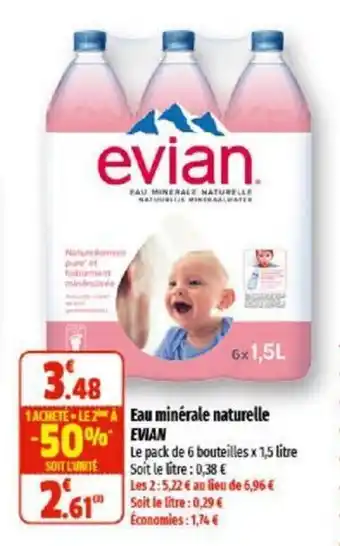 Coccinelle Supermarché Eau minérale naturelle EVIAN offre