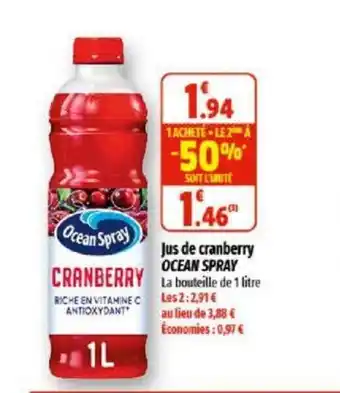 Jus de cranberry OCEAN SPRAY