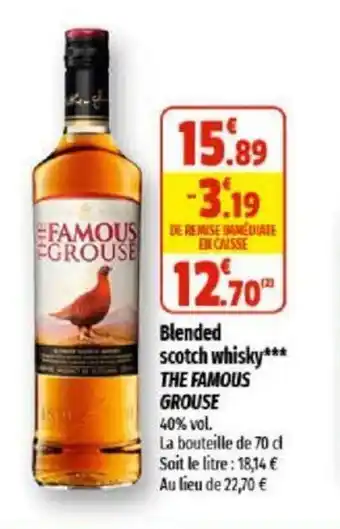 Blended scotch whisky THE FAMOUS GROUSE