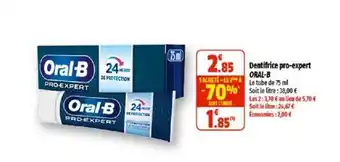 Coccinelle Supermarché Dentifrice pro-expert ORAL-B offre