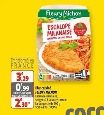 Coccinelle Supermarché Plat cuisiné FLEURY MICHON offre