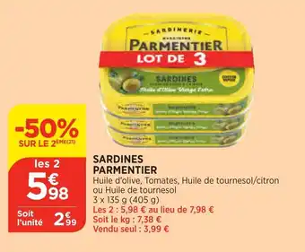 Bi1 Sardines parmentier offre