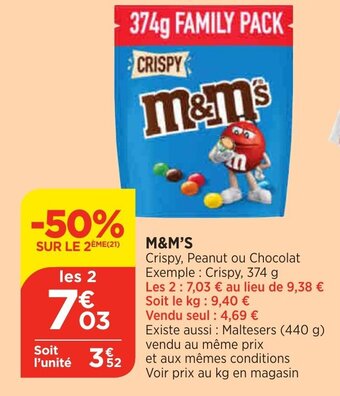 Bi1 M&M'S offre