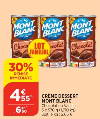 Bi1 Crème dessert MONT BLANC offre
