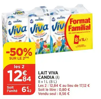 Bi1 Lait viva CANDIA offre