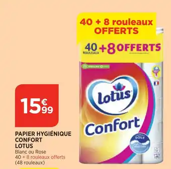 Bi1 Papier hygiénique confort LOTUS offre