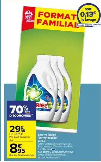 Carrefour Lessive liquide offre