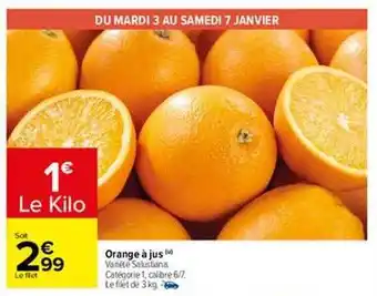 Carrefour Orange à jus offre