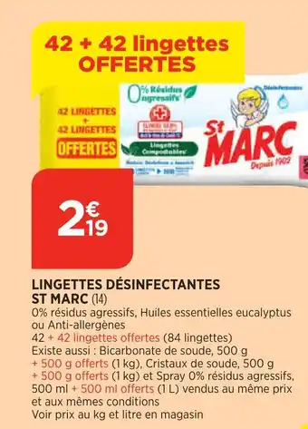 Lingettes désinfectantes ST MARC