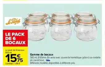 Carrefour Gamme de bocaux le parfait offre