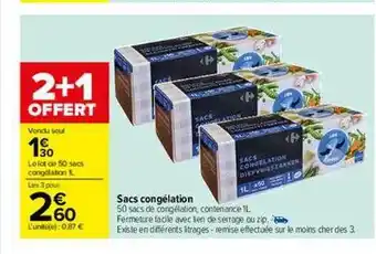 Carrefour Sacs congélation offre
