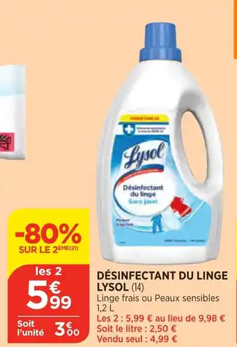 Bi1 Désinfectant du linge LYSOL offre