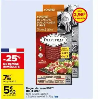Carrefour Magret de canard igp delpeyrat offre