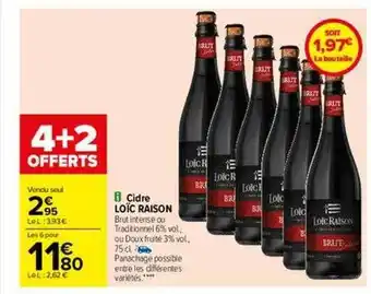 Carrefour Cidre loïc raison offre