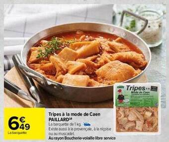 Carrefour Tripes à la mode de caen paillard offre