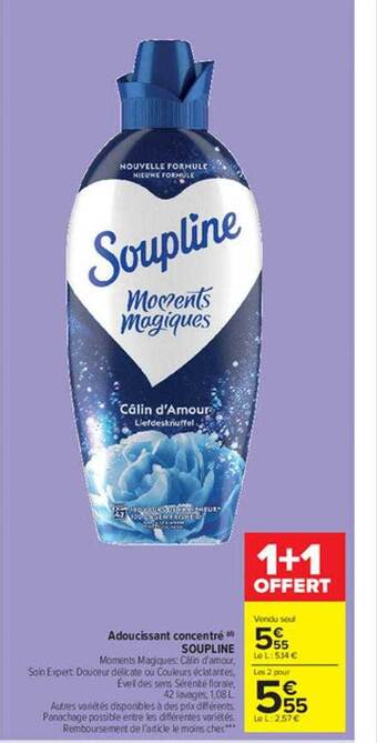 Carrefour Market Adoucissant concentré soupline offre