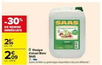 Carrefour Vinaigre d'alcool blanc saas offre