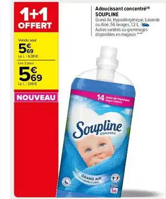 Carrefour Market Adoucissant concentré soupline offre
