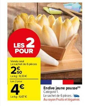 Carrefour Market Endive jeune pousse offre