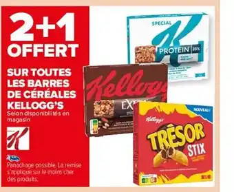 Carrefour Market Barres de céréales kellogg's offre