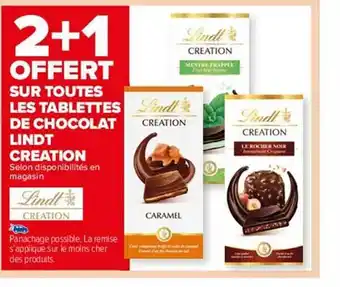 Carrefour Market Tablettes de chocolat lindt création offre