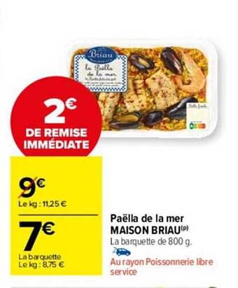 Paëlla de la mer maison briau
